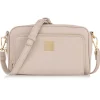 Mała beżowa torebka cross body