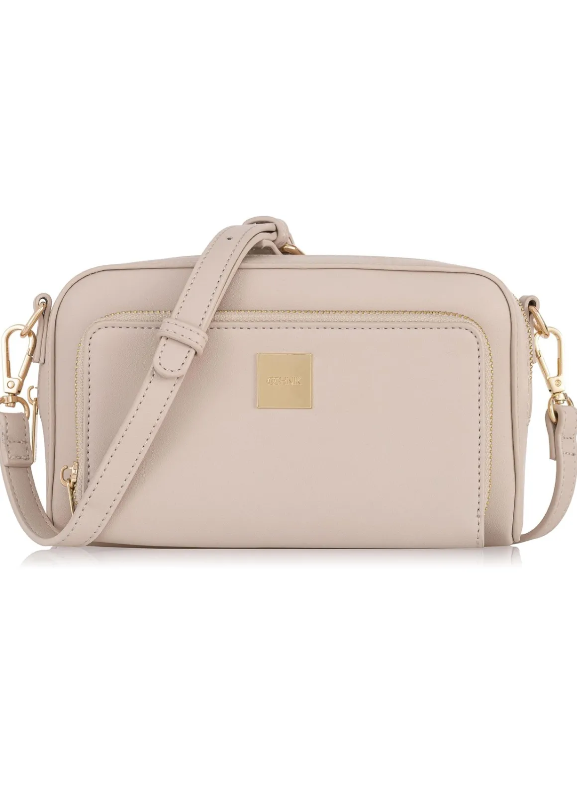 Mała beżowa torebka cross body