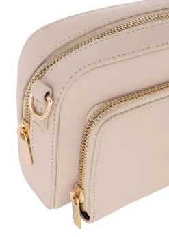 Mała beżowa torebka cross body