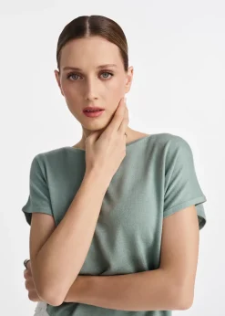 Miętowa bluzka damska oversize