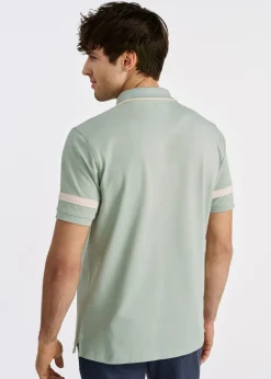 Miętowa koszulka polo z bawełny
