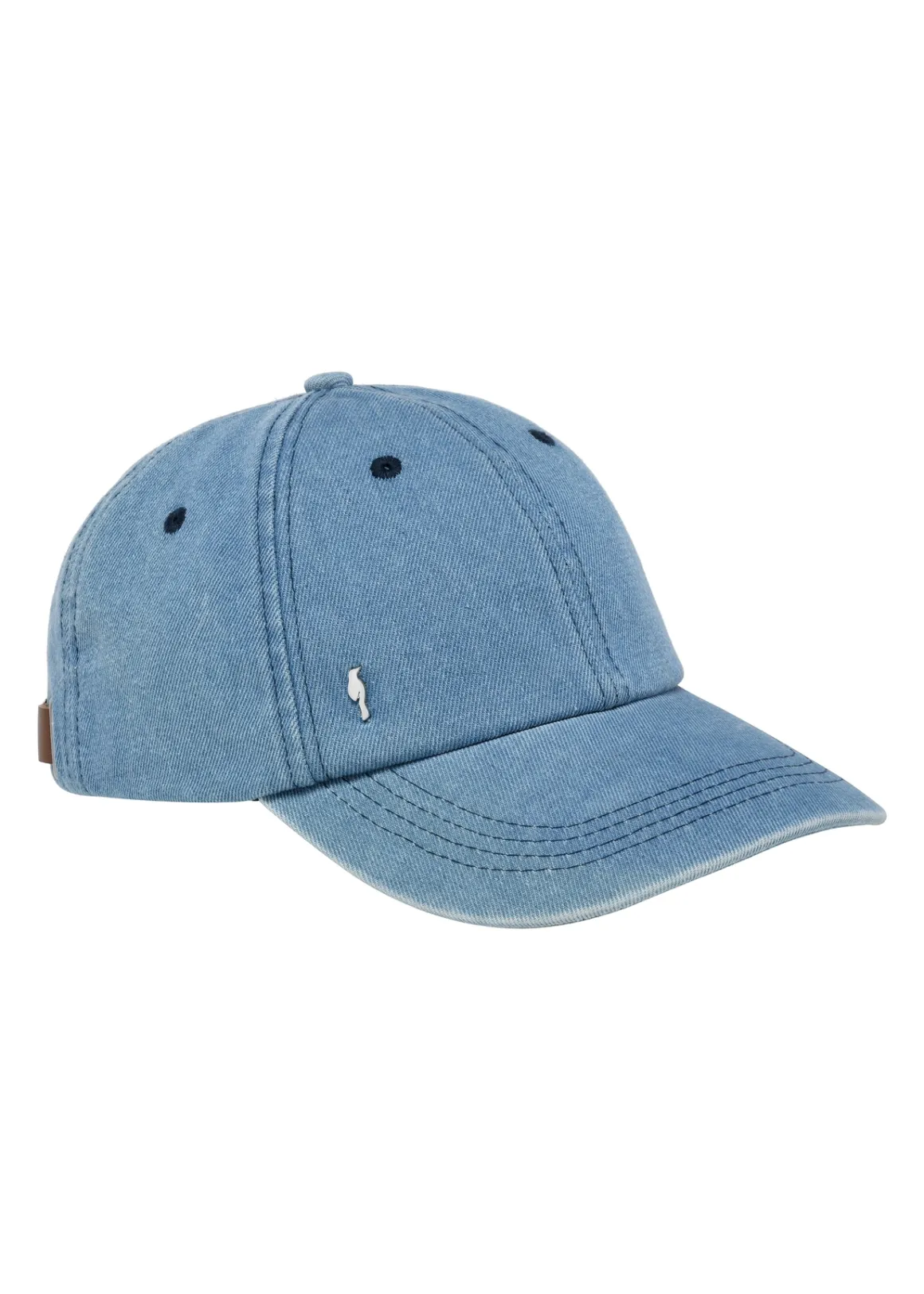 Niebieska czapka z daszkiem z logo unisex
