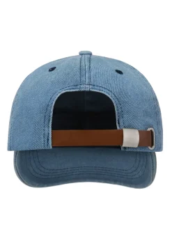 Niebieska czapka z daszkiem z logo unisex