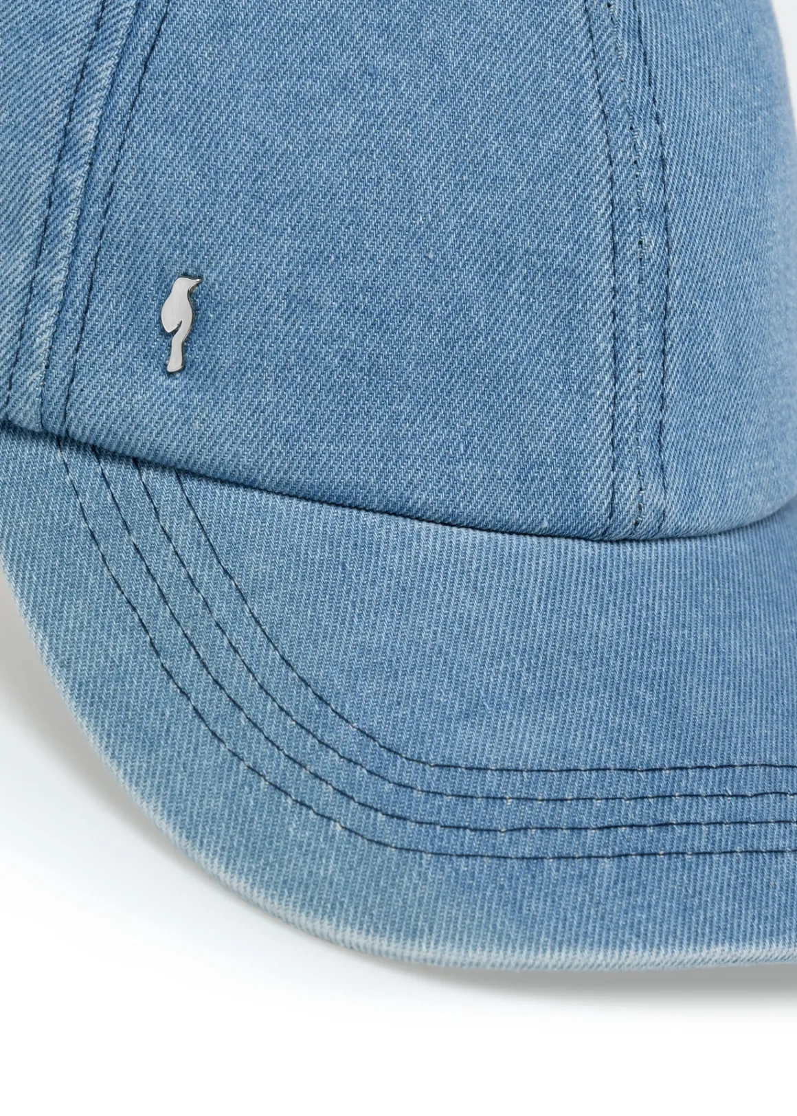 Niebieska czapka z daszkiem z logo unisex