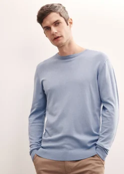 Niebieski sweter męski basic
