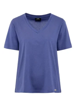 Niebieski t-shirt damski basic
