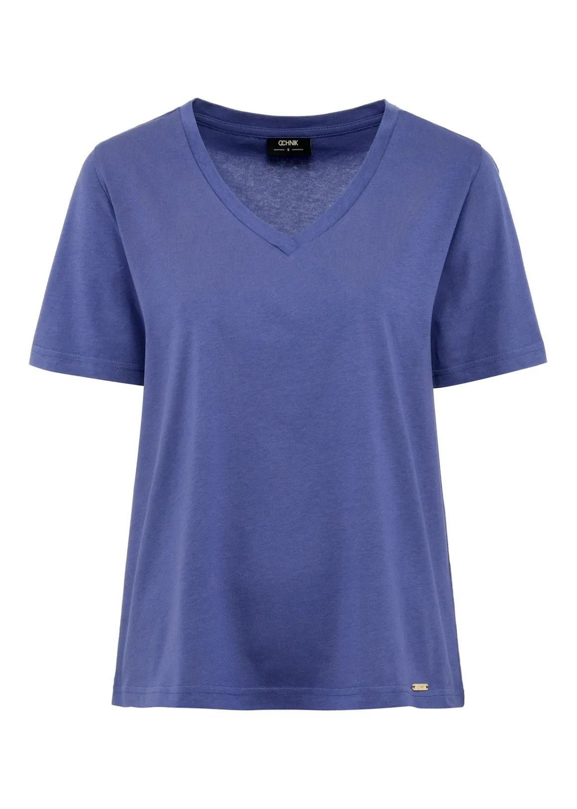 Niebieski t-shirt damski basic