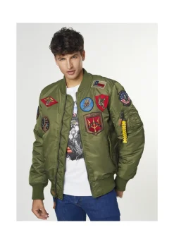 Oliwkowa kurtka męska Top Gun