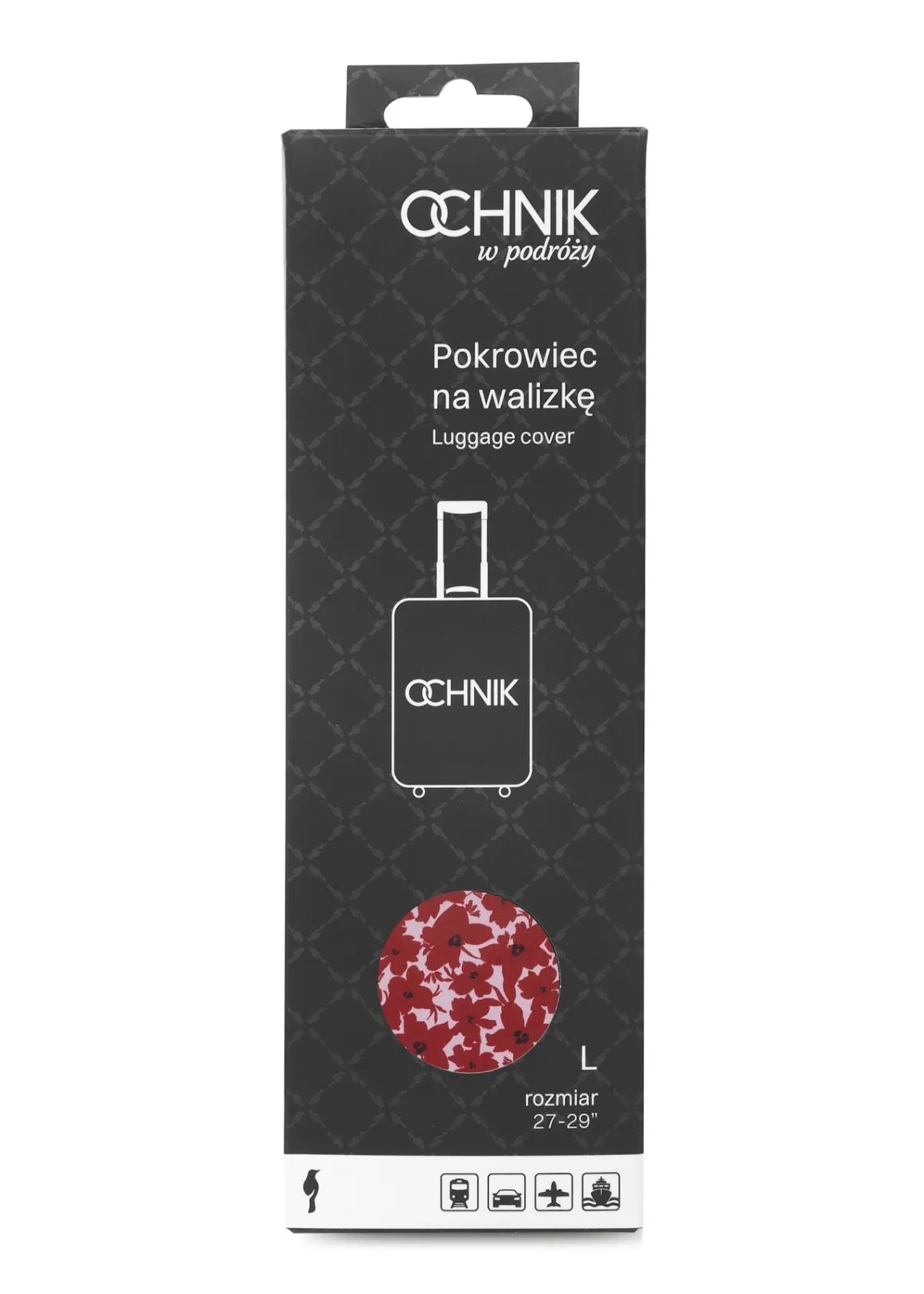 Pokrowiec z kwiatami na dużą walizkę