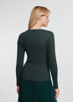 Prążkowany longsleeve damski
