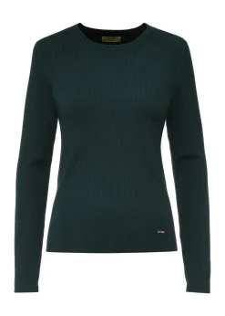 Prążkowany longsleeve damski
