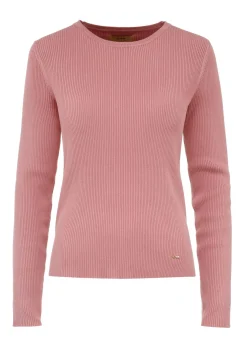Prążkowany longsleeve damski