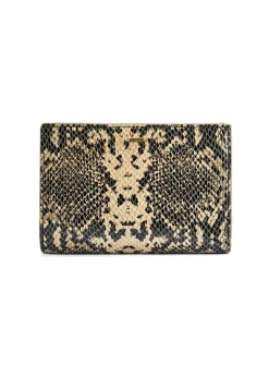 Średni skórzany portfel animal print