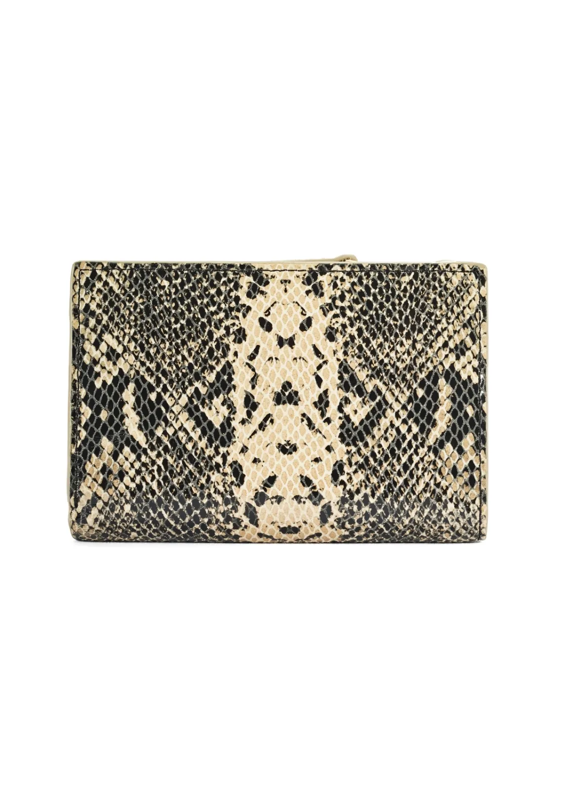 Średni skórzany portfel animal print