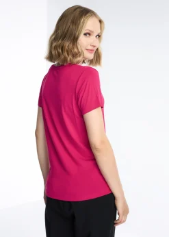 Różowy T-shirt damski