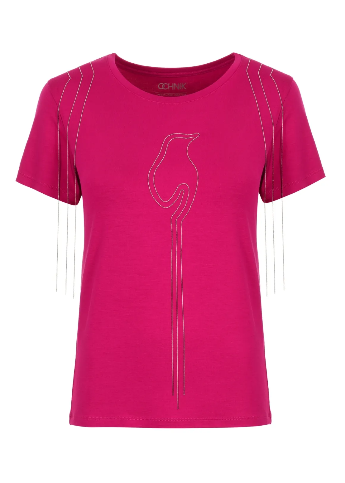 Różowy T-shirt damski