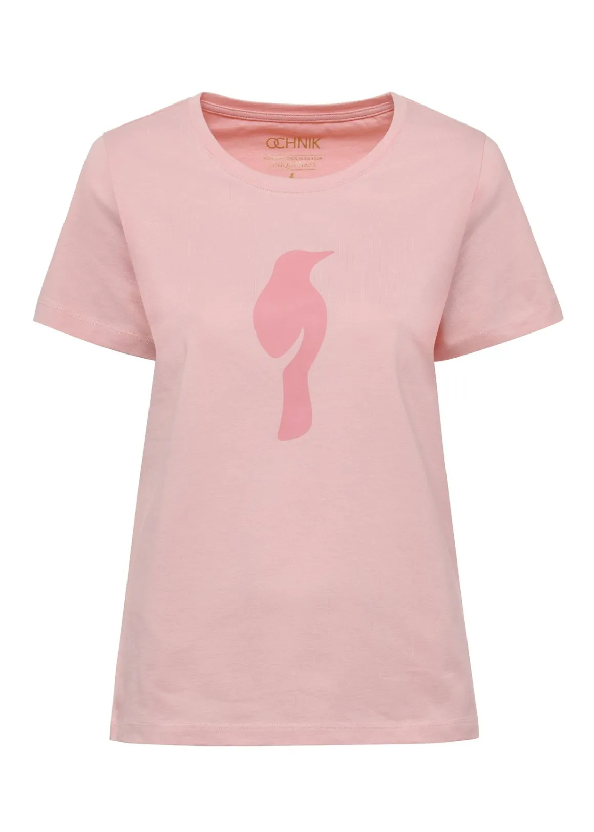 Różowy t-shirt damski z logo