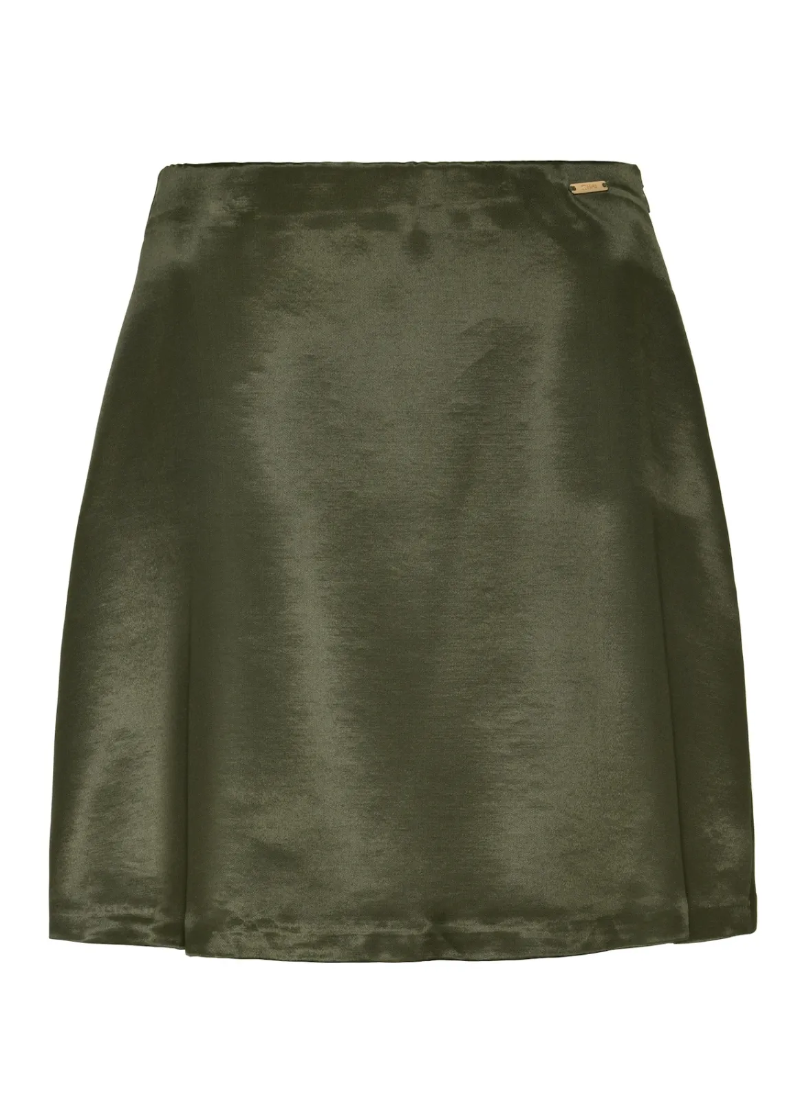 Satynowa spódnica mini w kolorze khaki