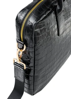 Skórzana elegancka torba damska croco