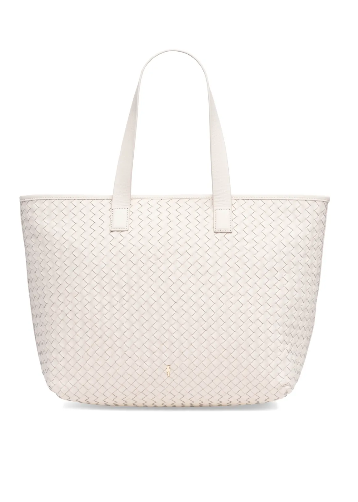 Skórzana kremowa torebka shopper damska