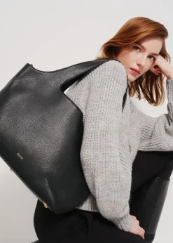 Skórzana torebka shopper damska