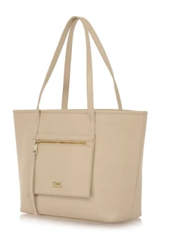 Skórzana torebka shopper damska