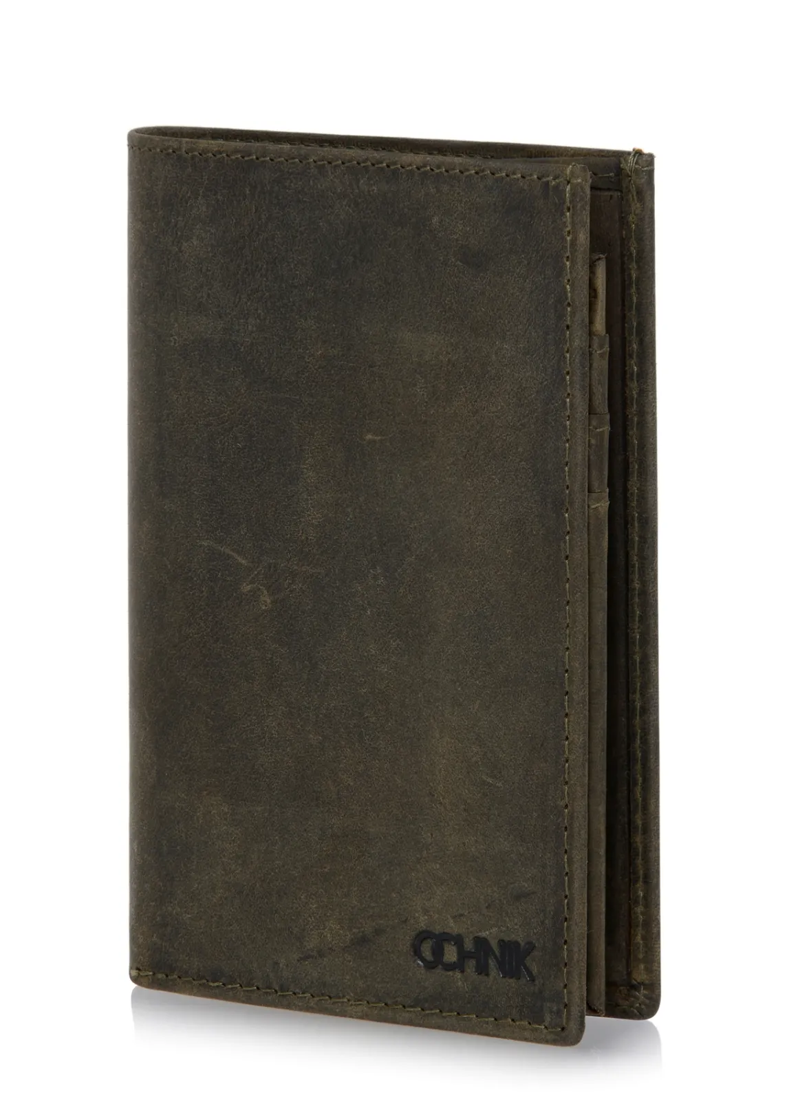 Skórzany portfel męski khaki