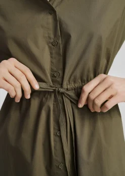 Sukienka z długim rękawem w kolorze khaki