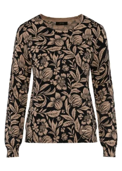 Sweter damski z kwiatowym printem