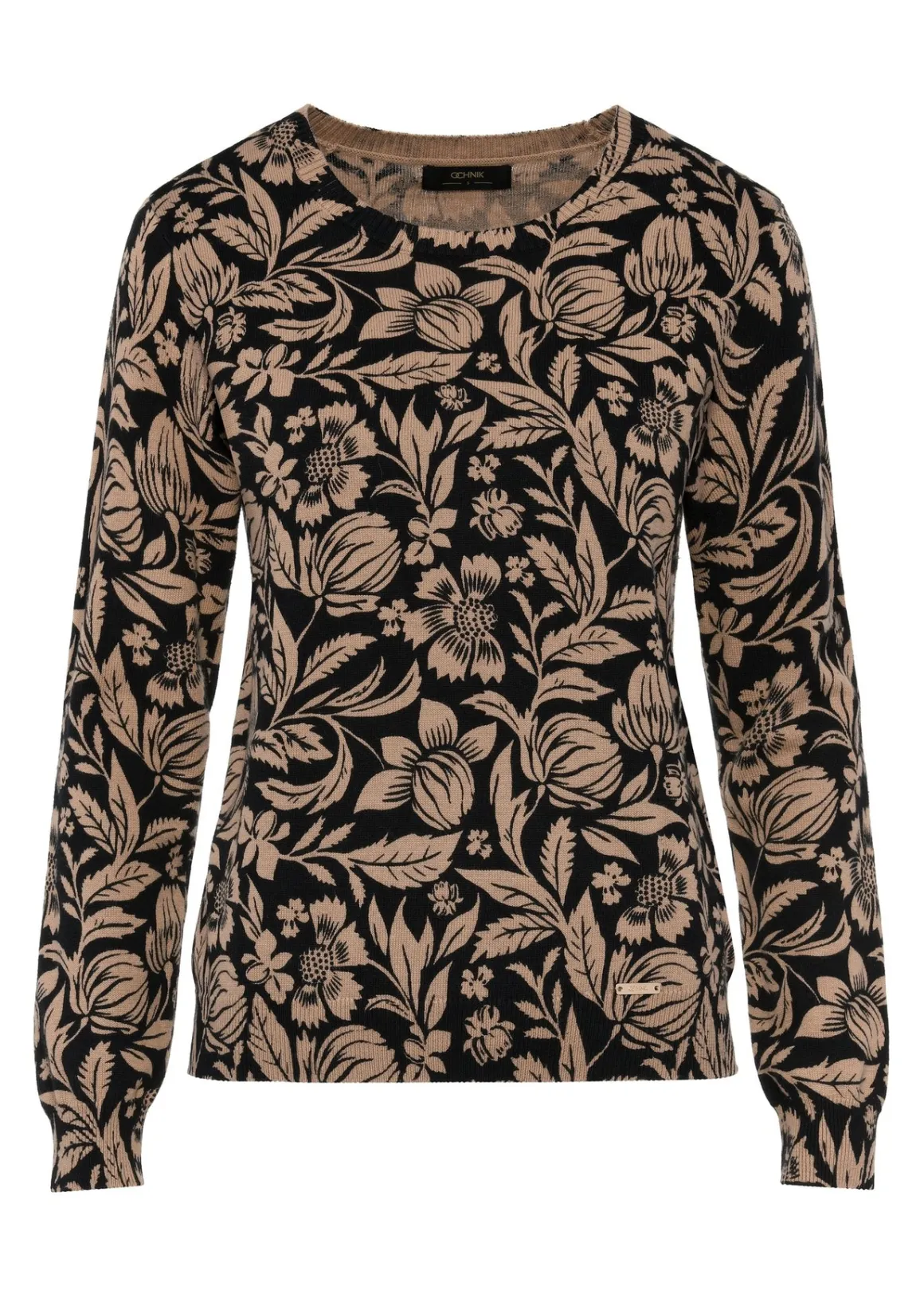Sweter damski z kwiatowym printem
