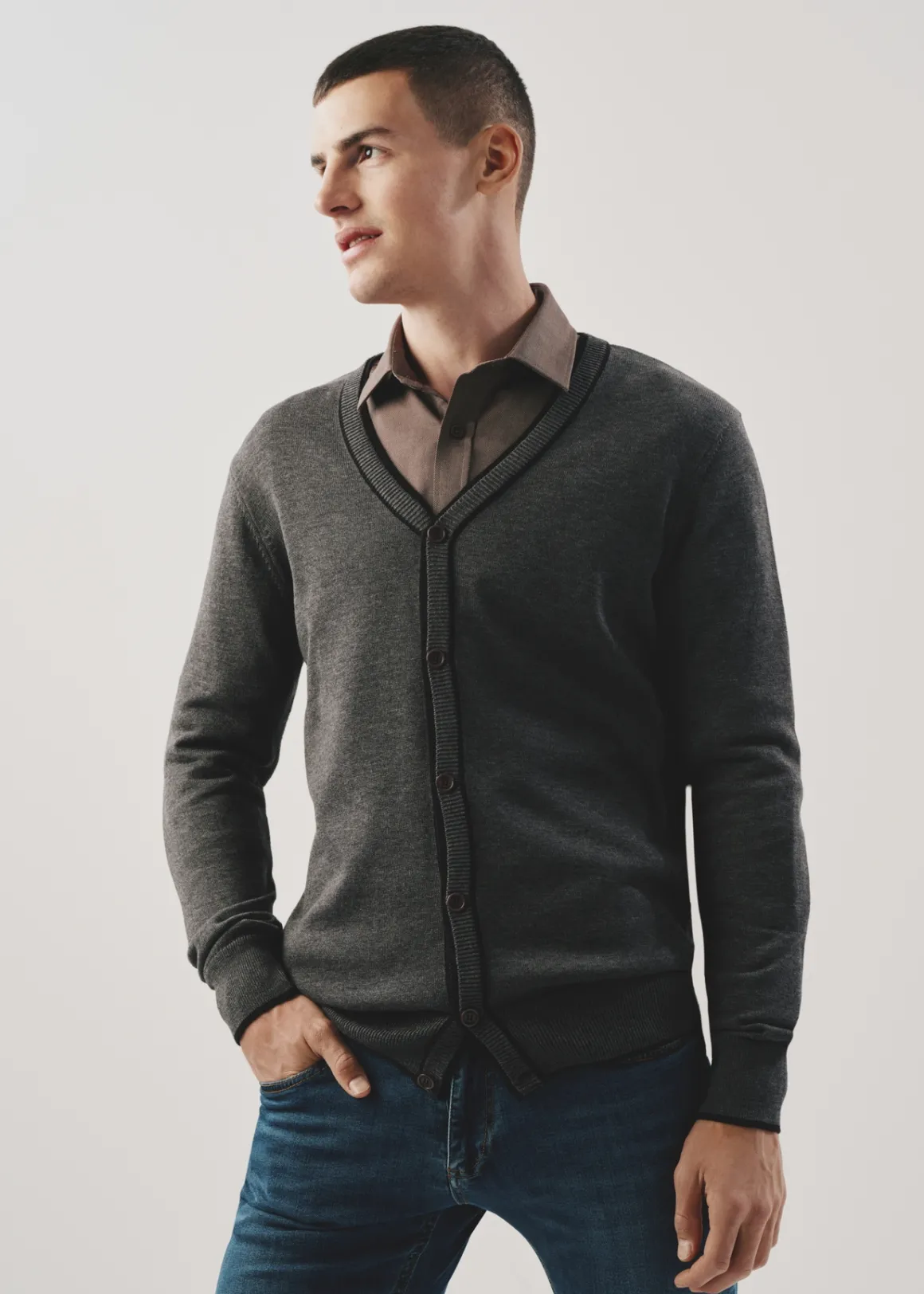 Sweter męski rozpinany