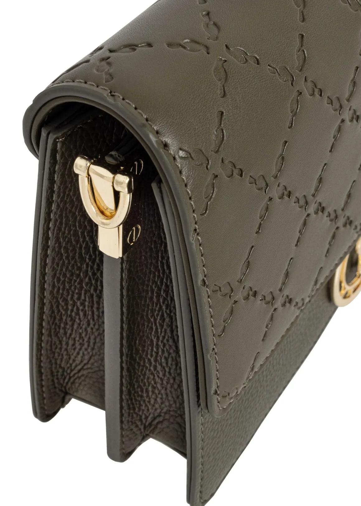 Torebka damska khaki z monogramem