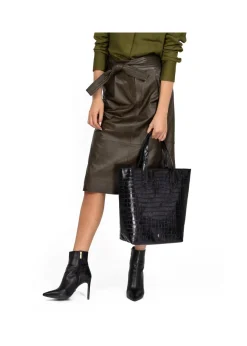 Torebka shopper damska croco
