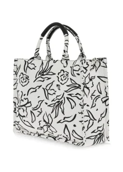 Torebka shopper damska w kwiaty