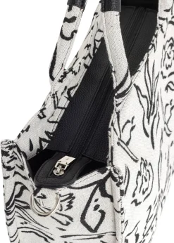 Torebka shopper damska w kwiaty