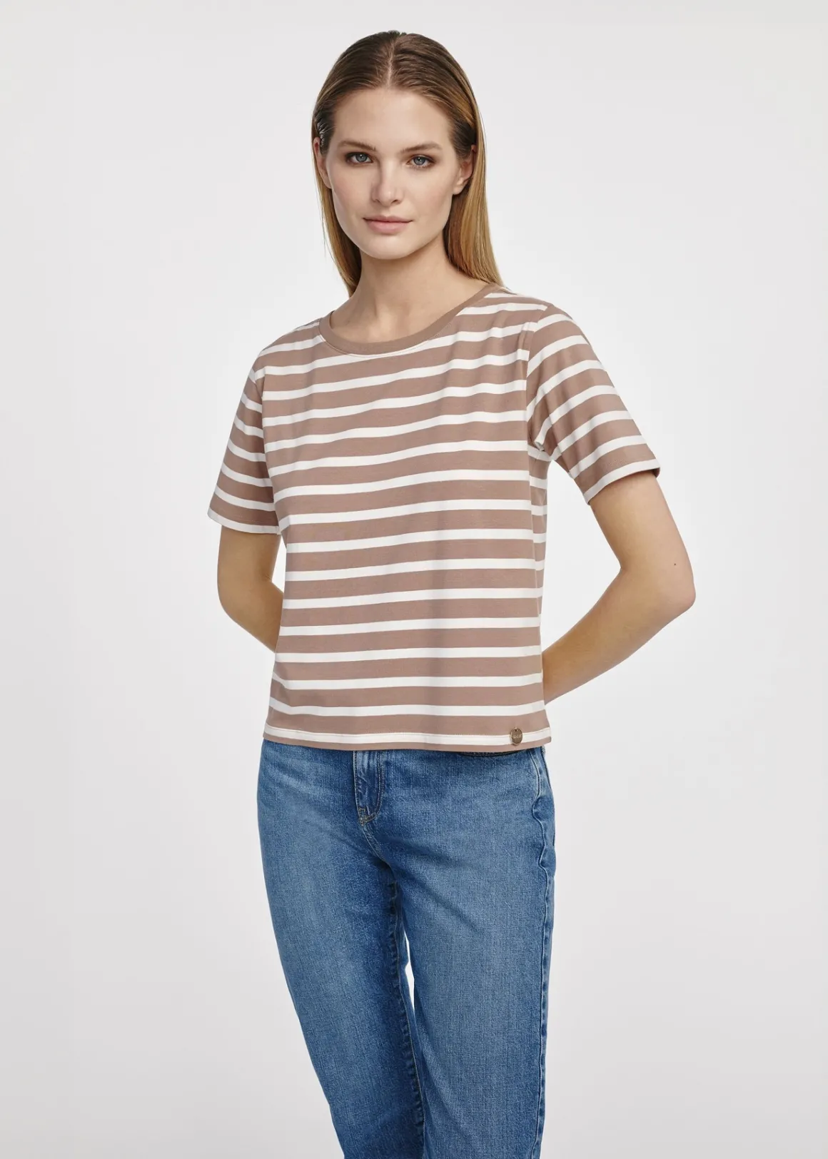 T-shirt damski w paski