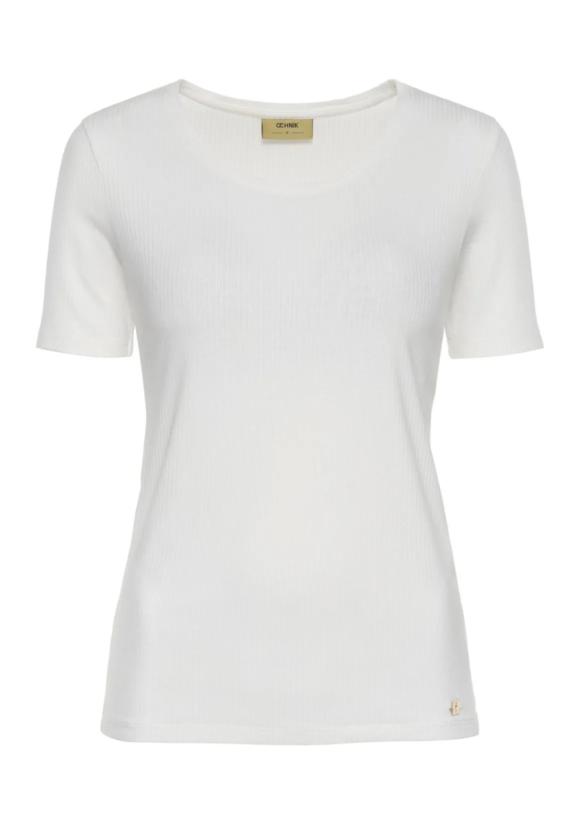T-shirt kremowy damski basic