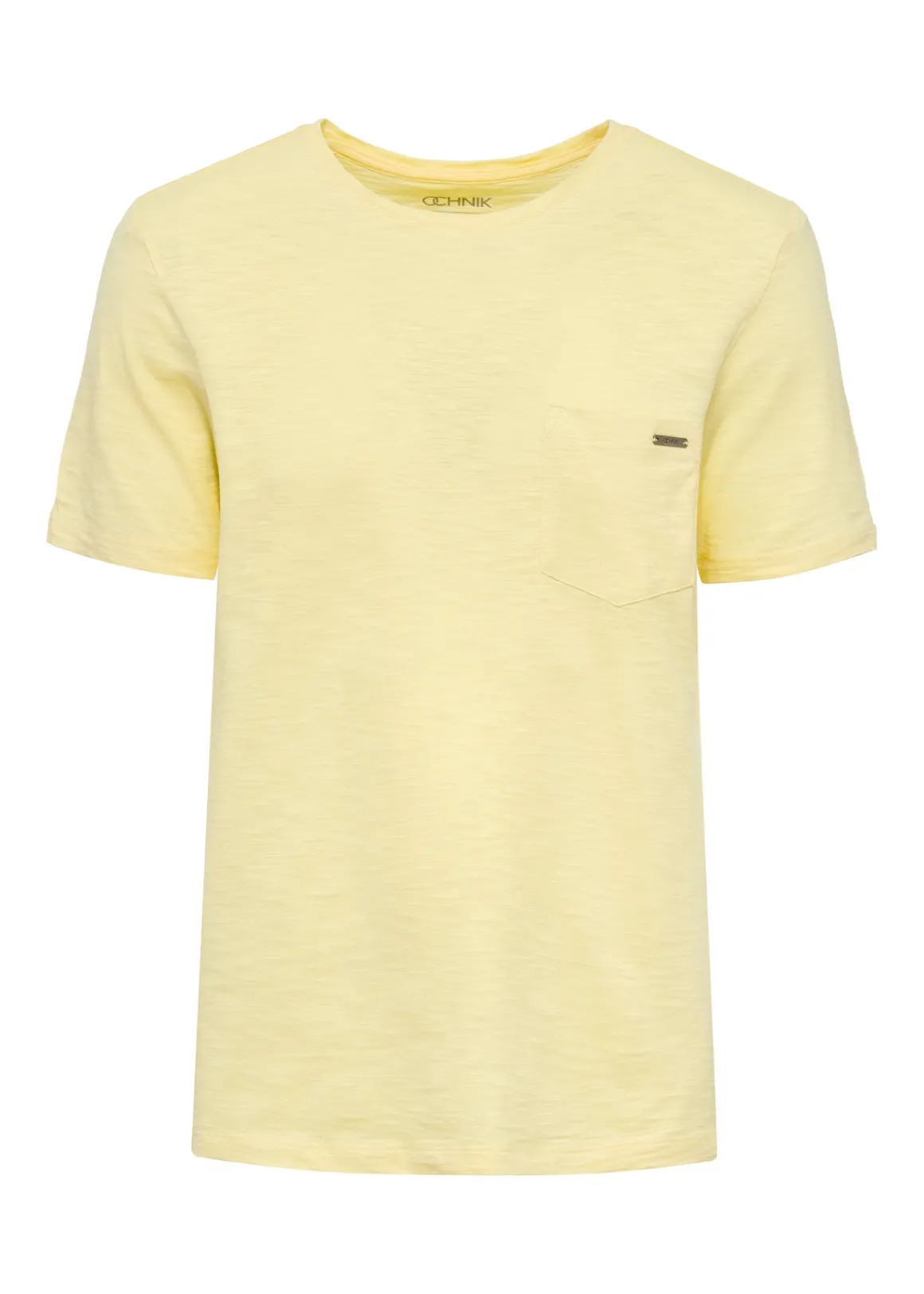 Żółty bawełniany t-shirt męski