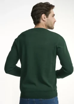 Zielony sweter męski basic